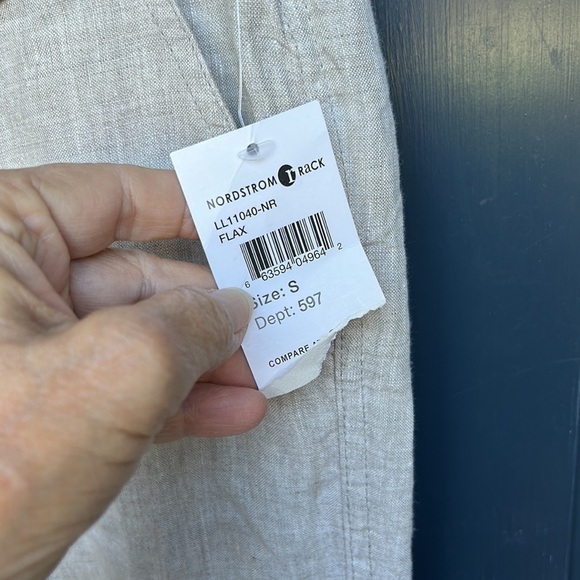 Allen Allen Boho Linen Drawstring Pants NWT - Picture 3 of 8